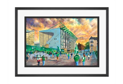 Easter Road Stadium 'Going to the Match' Fine Art Print - Hibernian FC